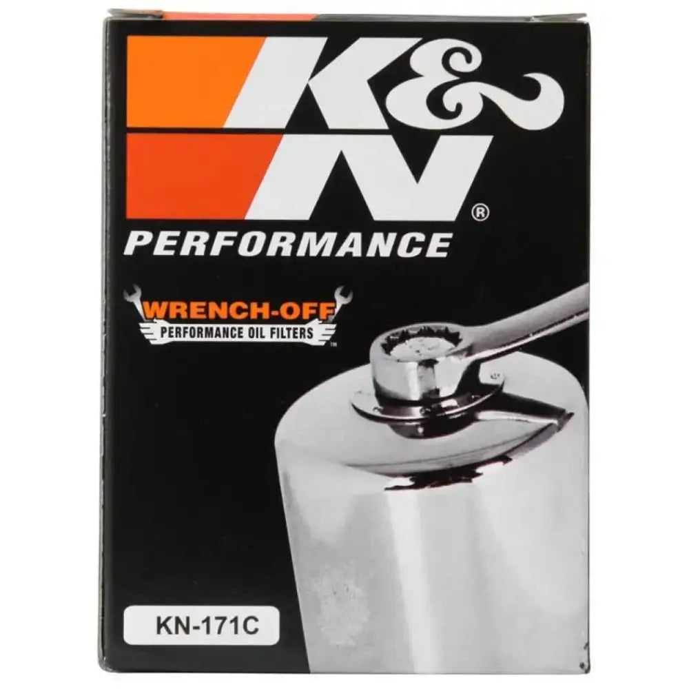 K&N Harley Davidson / Buell 3in OD x 4.063in H Chrome Oil Filter - Truck & Automotive
