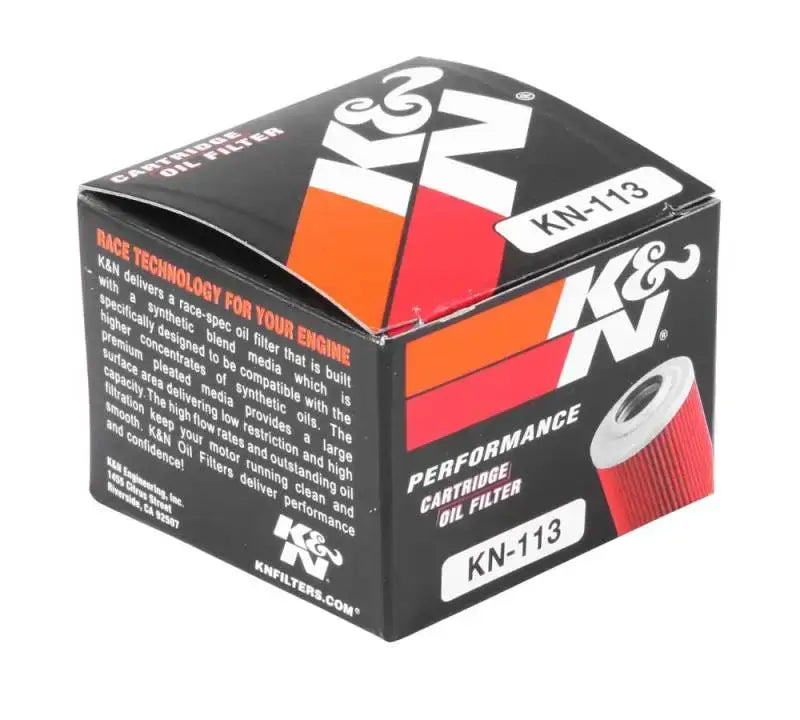 K&N oil filter in box for Honda with 2.031in OD x 1.469in H size