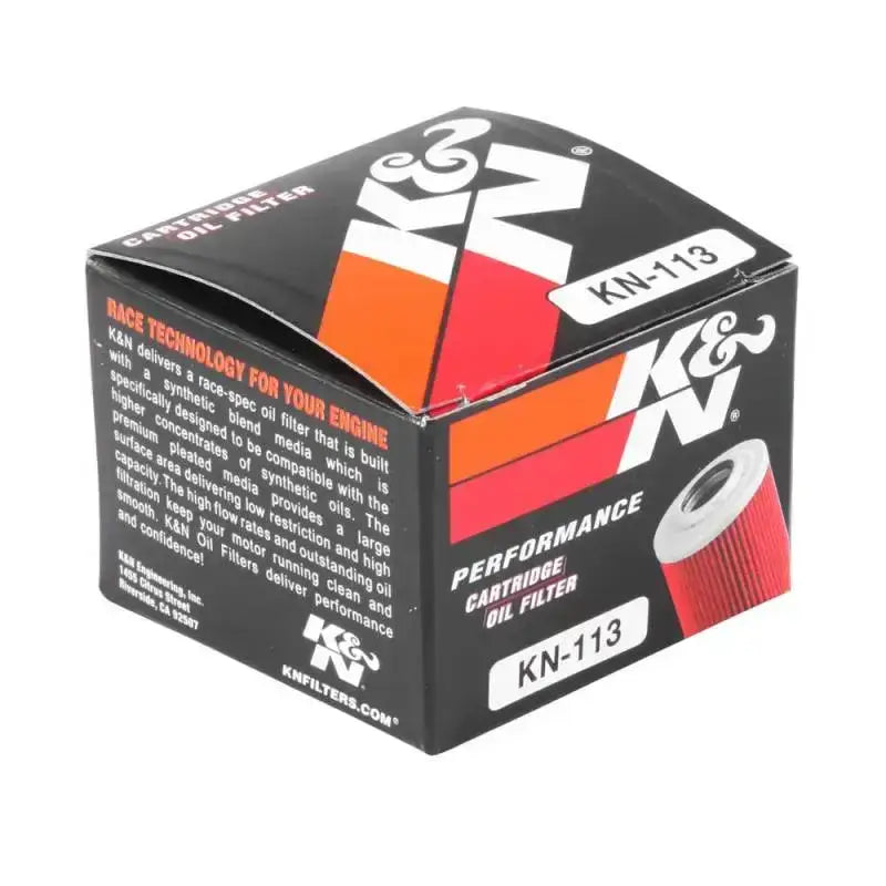 K&N oil filter in box for Honda with 2.031in OD x 1.469in H size