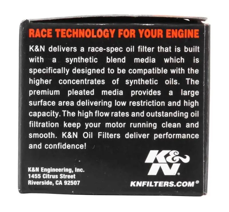 K&N oil filter box for Honda Husqvarna with 1.625in OD x .438in ID x 1.406in H