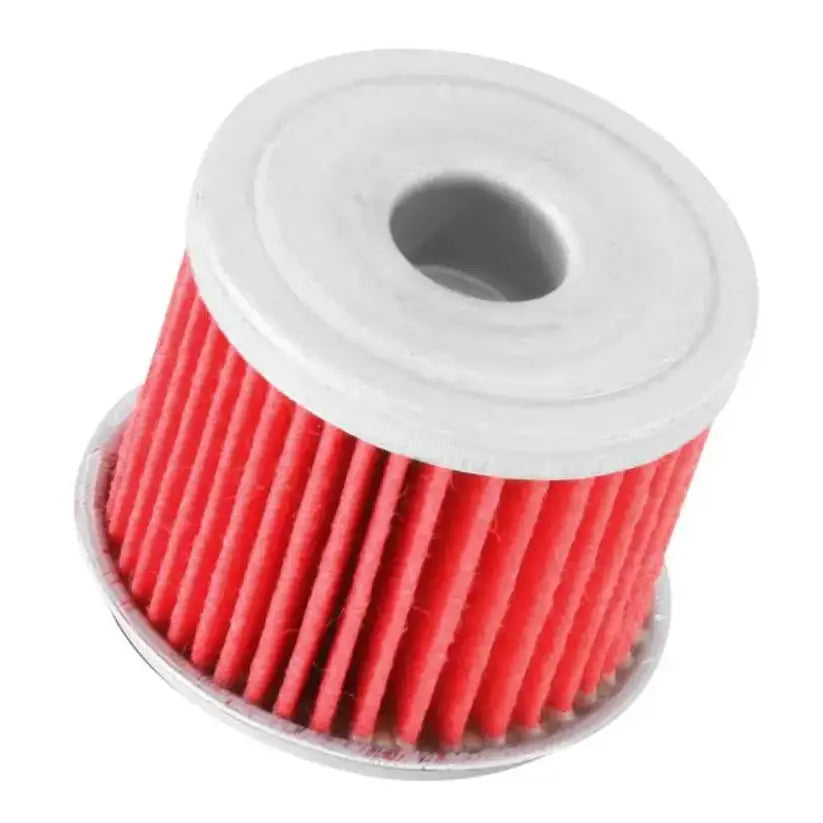 Red pleated oil filter for Honda Husqvarna K&N 1.625in OD x .438in ID x 1.406in H