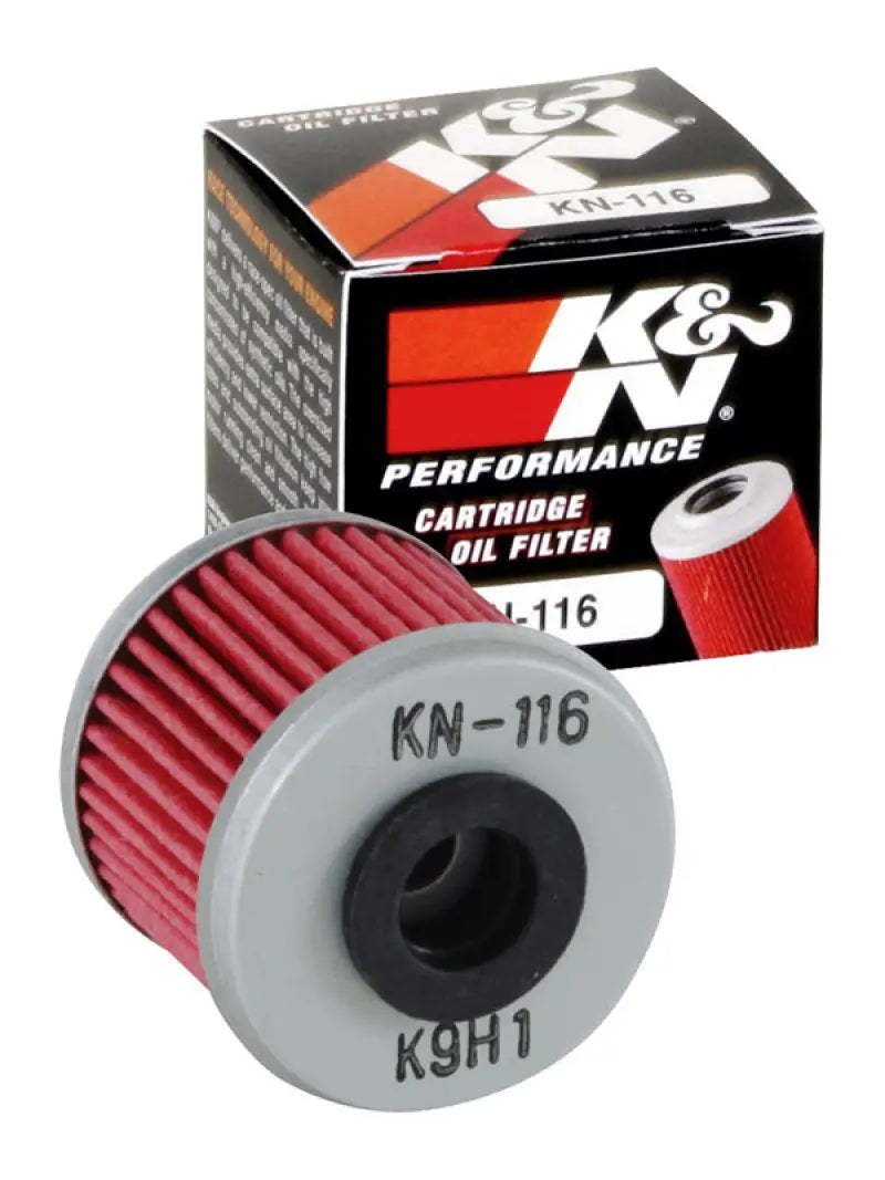 K&N performance oil filter for Honda Husqvarna bikes, high-quality cartridge oil filter
