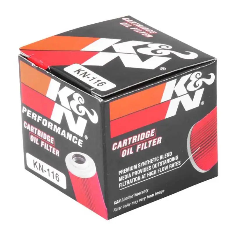 K&N oil filter for Honda Husqvarna in box, 1.625in OD x .438in ID x 1.406in H