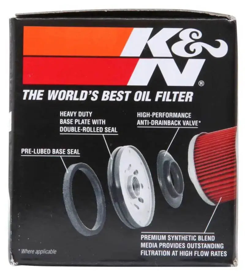 K&N Honda / Kawasaki / Arctic Cat / Suzuki / Triumph / Yamaha 2.688in OD x 2.969in H Oil Filter - Truck & Automotive
