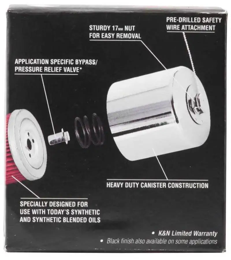 K&N Honda / Kawasaki / Arctic Cat / Suzuki / Triumph / Yamaha 2.688in OD x 2.969in H Oil Filter - Truck & Automotive