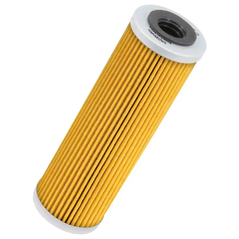 K&N Oil Filter 1.625in OD x 5.063in H, designed for high performance in RV, automotive, marine, and powersports applications, featuring synthetic media for superior filtration and oil flow.