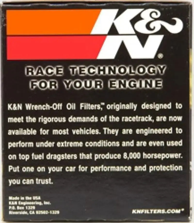 K&N Oil Filter OIL FILTER; AUTOMOTIVE - Truck & Automotive