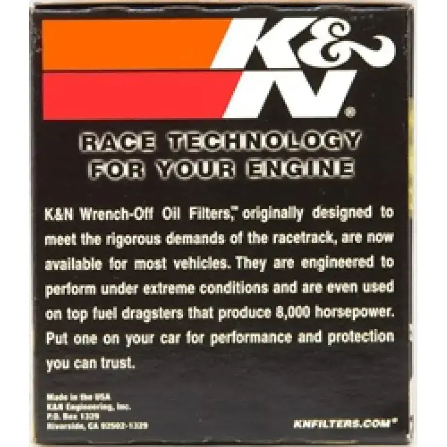 K&N Oil Filter OIL FILTER; AUTOMOTIVE - Truck & Automotive
