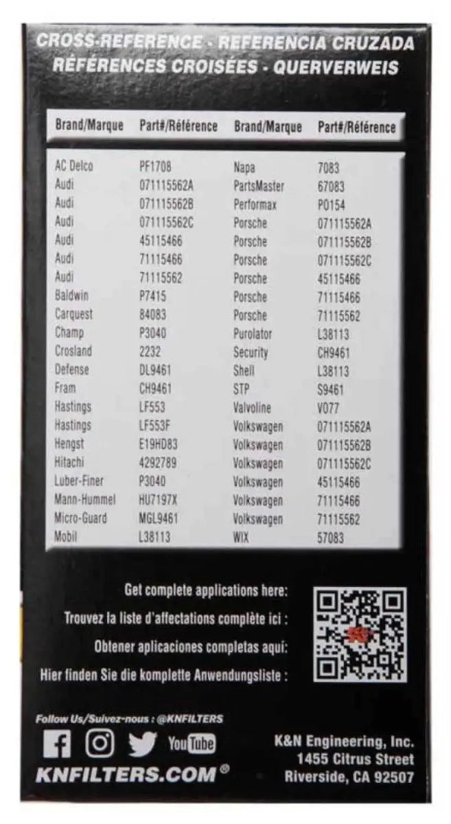 K&N Engineering HP-7031