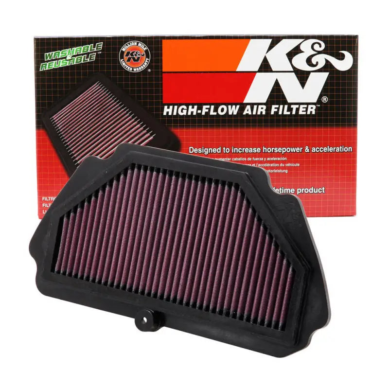 K&N Engineering KA-6009 K&N Replacement Air FIlter 09-12 Kawasaki ZX6R Ninja 600 / 09-10 ZX6R Ninja Monster Energy 600