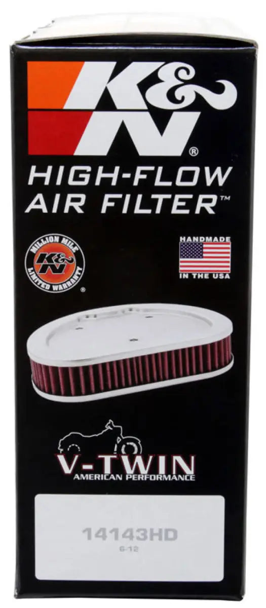 K&N Replacement Air Filter 1.625in H x 7.5in L for Harley Davidson - Truck & Automotive