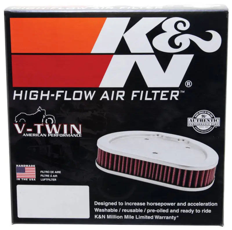 K&N Replacement Air Filter 1.625in H x 7.5in L for Harley Davidson - Truck & Automotive