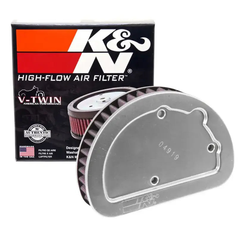K&N Replacement Unique Air Filter 6.625in L x 4.75in W 1.625in H with 1 Flange for Harley Davidson - Truck & Automotive