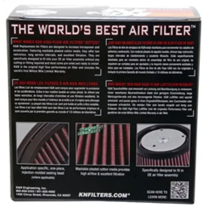 K&N S&S FILTER 6in OD x 4-5/8in ID 2-3/16in H Replacement Filter for Harley Davidson - Truck & Automotive