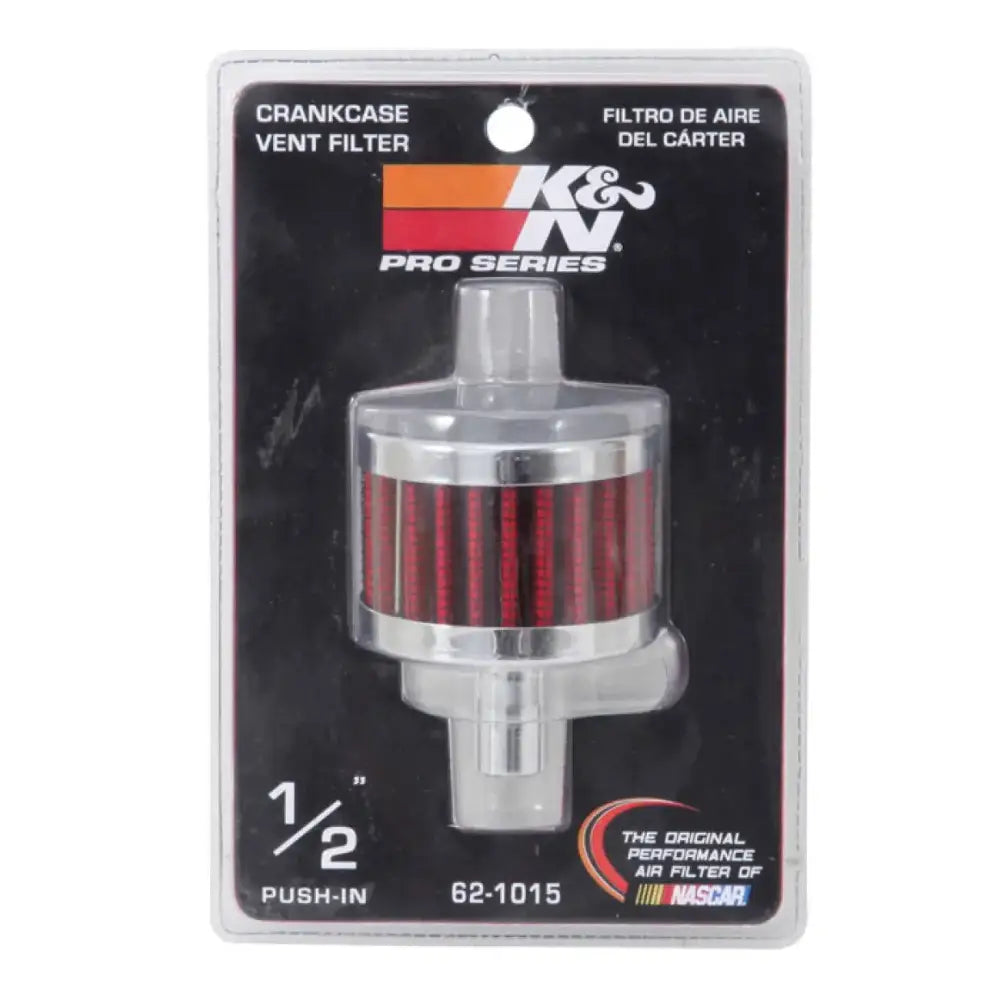 K&N Steel Base Chrome Top Crankcase Vent Filter 1/2in. / 2in. OD / 1-1/2in. Height - Truck & Automotive