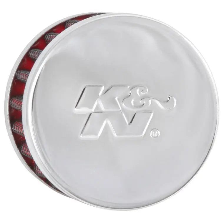 K&N Engineering 62-1015 K&N Steel Base Chrome Top Crankcase Vent Filter 1/2in. Vent / 2in. OD / 1-1/2in. Height