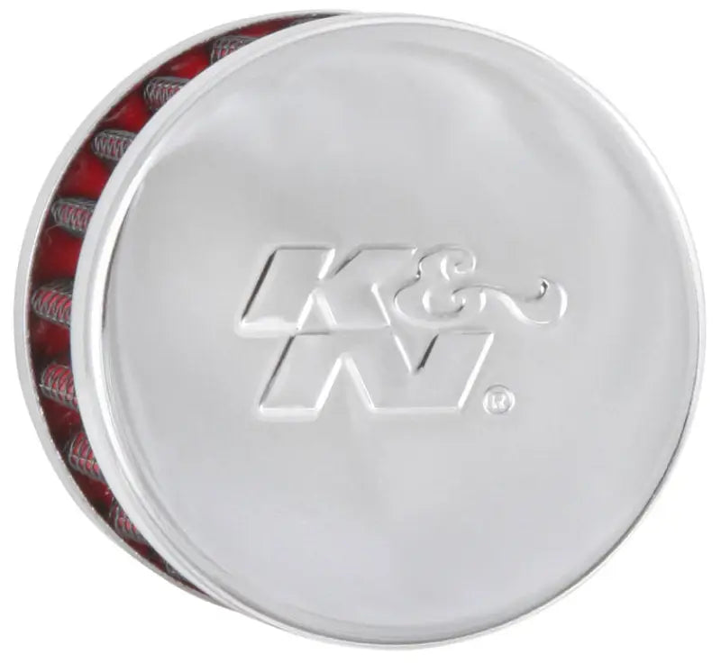 K&N Steel Base Chrome Top Crankcase Vent Filter 1/2in. / 2in. OD / 1-1/2in. Height - Truck & Automotive