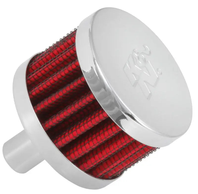 K&N Steel Base Chrome Top Crankcase Vent Filter 1/2in. / 2in. OD / 1-1/2in. Height - Truck & Automotive