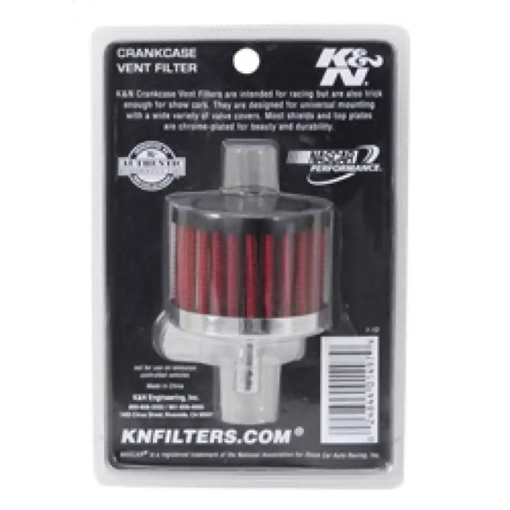 K&N Steel Base Crankcase Vent Filter 0.375in OD x 2in 1.5in Height - Truck & Automotive