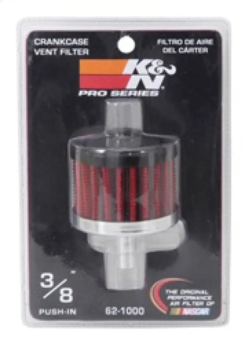 K&N Steel Base Crankcase Vent Filter 0.375in OD x 2in 1.5in Height - Truck & Automotive