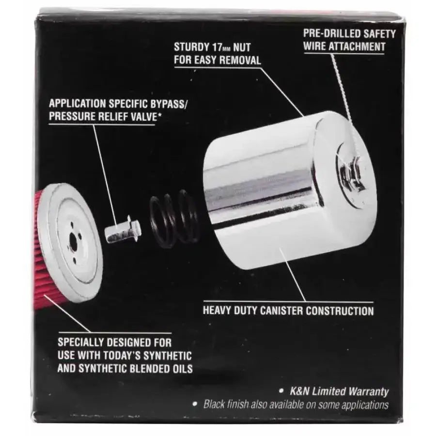 K&N Suzuki / Arctic Cat / Cagiva / Kawasaki / Kymco / Aprilia 2.813in OD x 3.221in H Oil Filter - Truck & Automotive