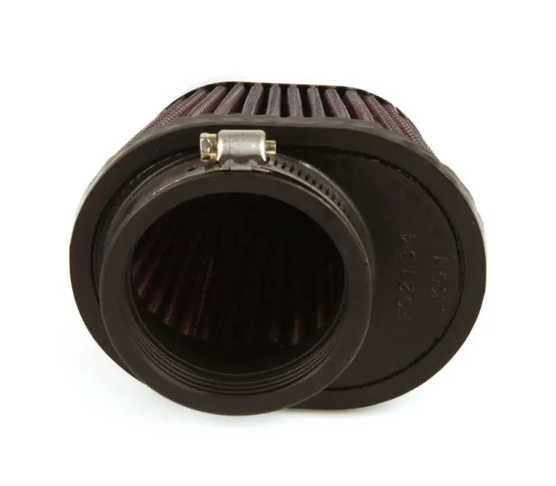 Black cone-shaped Uni Chrome Oval Tapered Automotive Air Filter with metal clamp