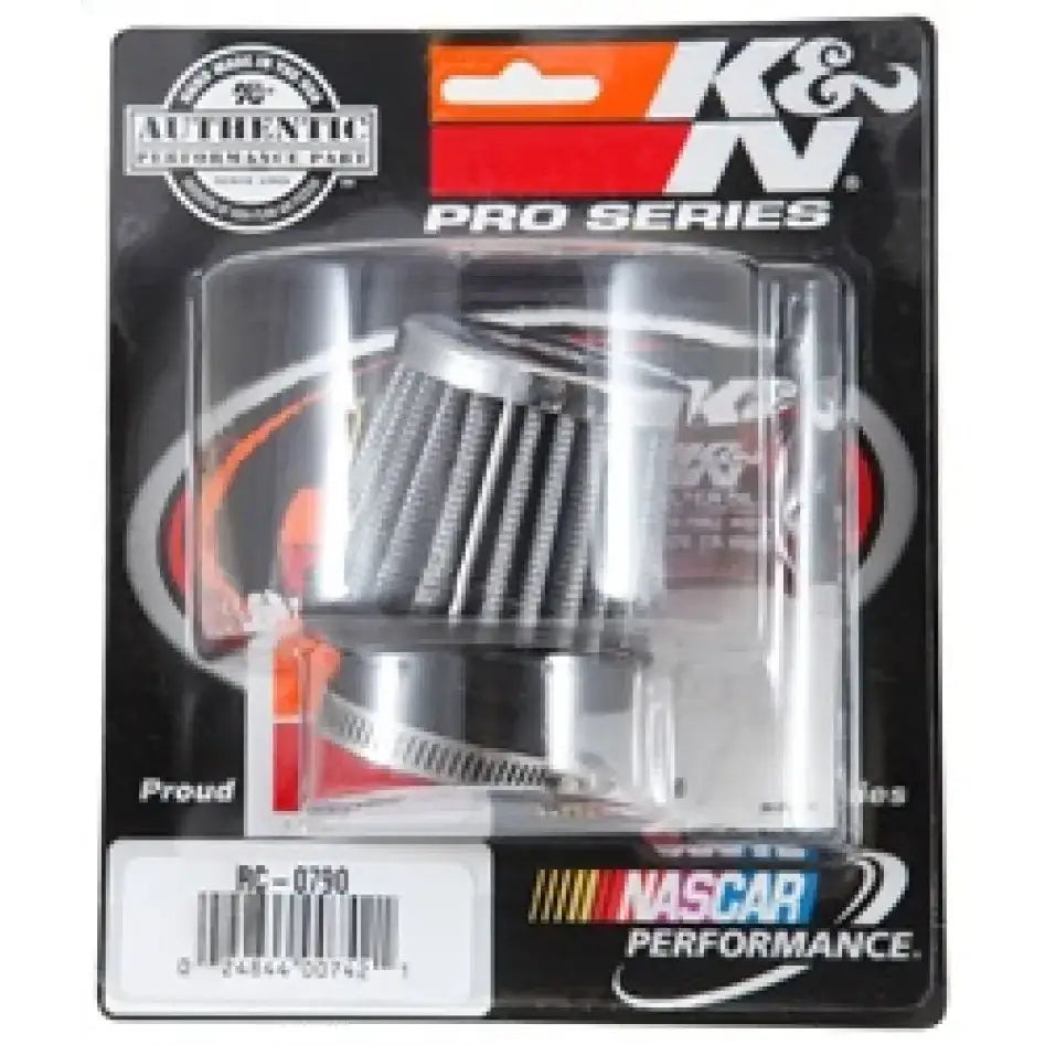 K&N universal chrome filter for cars, air filtration, high-quality chrome filter display
