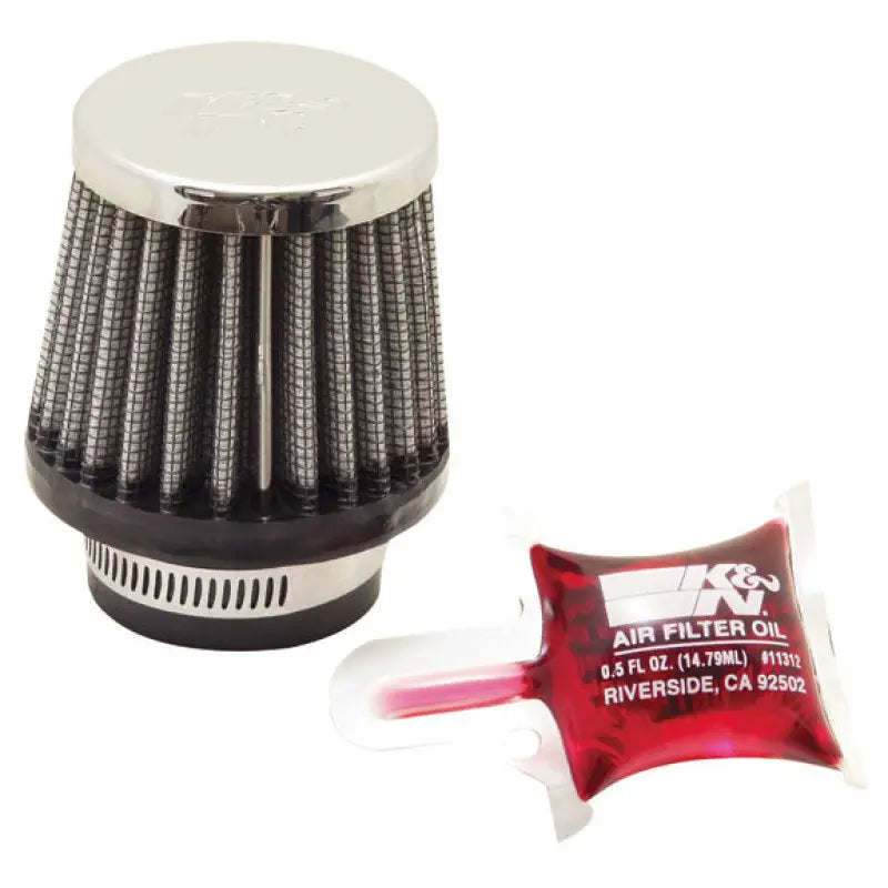 K&N Engineering RC-0790 K&N Universal Chrome Filter 1 3/8 inch FLG / 2 1/2 inch Base / 2 inch Top / 2 1/4 inch Height