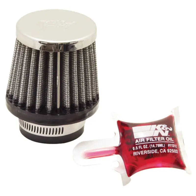 K&N Engineering RC-0790 K&N Universal Chrome Filter 1 3/8 inch FLG / 2 1/2 inch Base / 2 inch Top / 2 1/4 inch Height