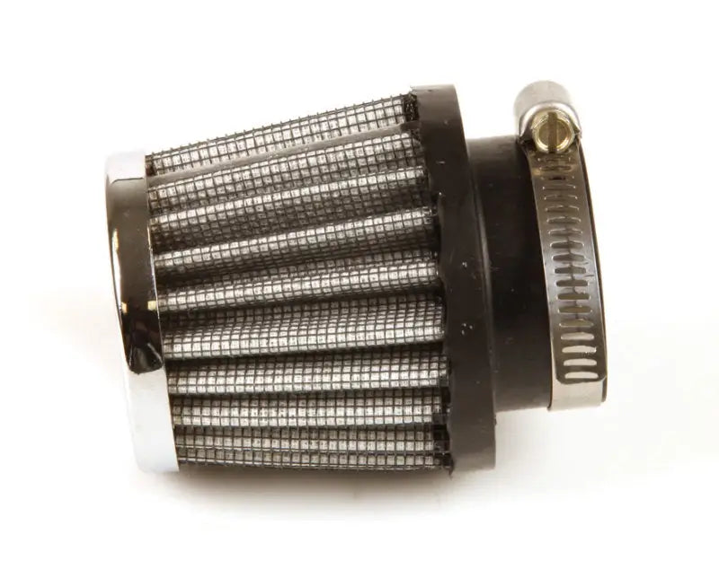 Conical air filter with hose clamp for K&N universal chrome filter, chrome filter upgrade