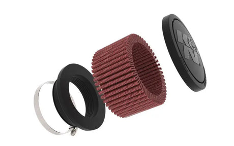 K&N Universal Clamp-On Air Filter 2.25in Flange ID 3.5in OD 2in Height - Filters