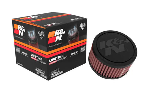 K&N Universal Clamp-On Air Filter 2.25in Flange ID 3.5in OD 2in Height - Filters