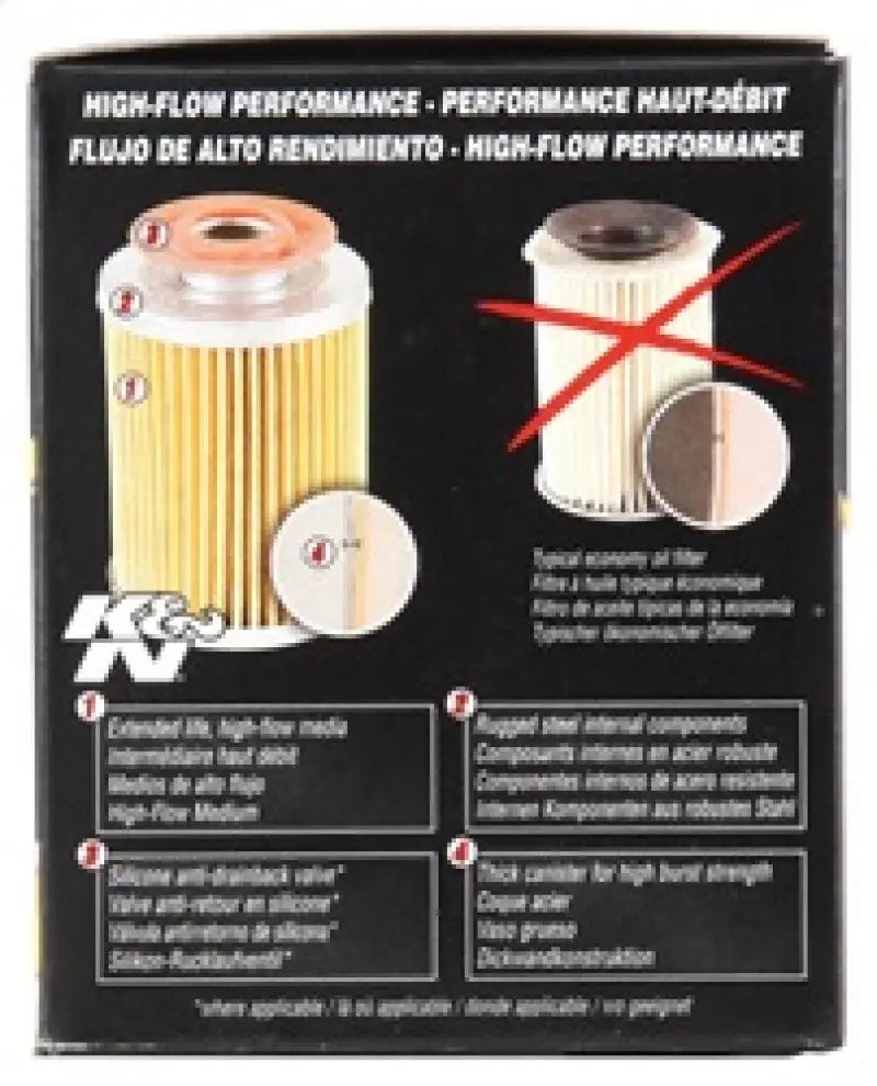 Oil filter box for K&N Universal Performance Gold Oil Filter, high-quality performance gold oil
