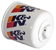 White K&N Universal Performance Gold Oil Filter for top performance gold oil