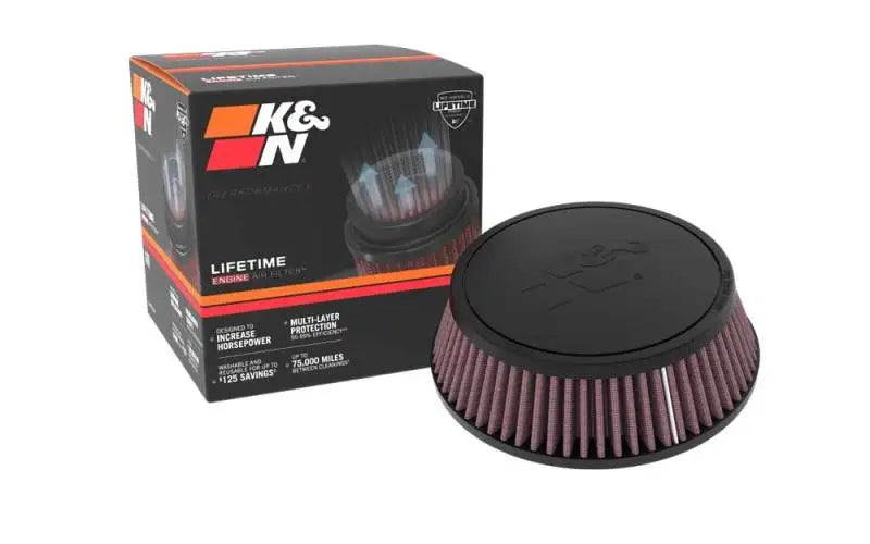K&N Universal Rubber Filter 0.75in FLG 4.0625in OD 2.1875in Height - Truck & Automotive