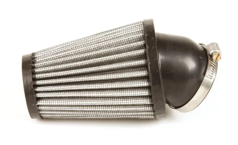 Conical air filter with rubber fitting.