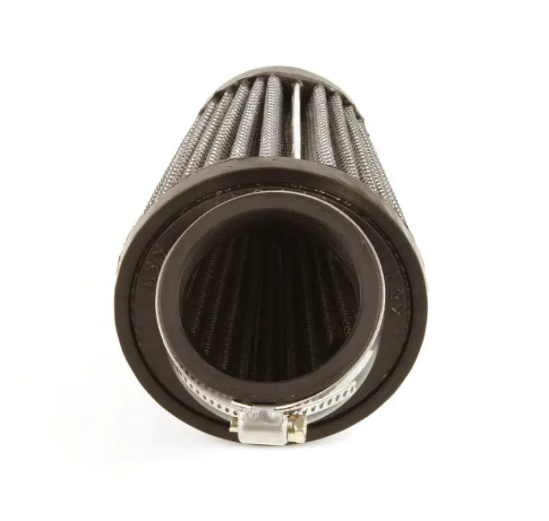 Conical air filter with clamp.