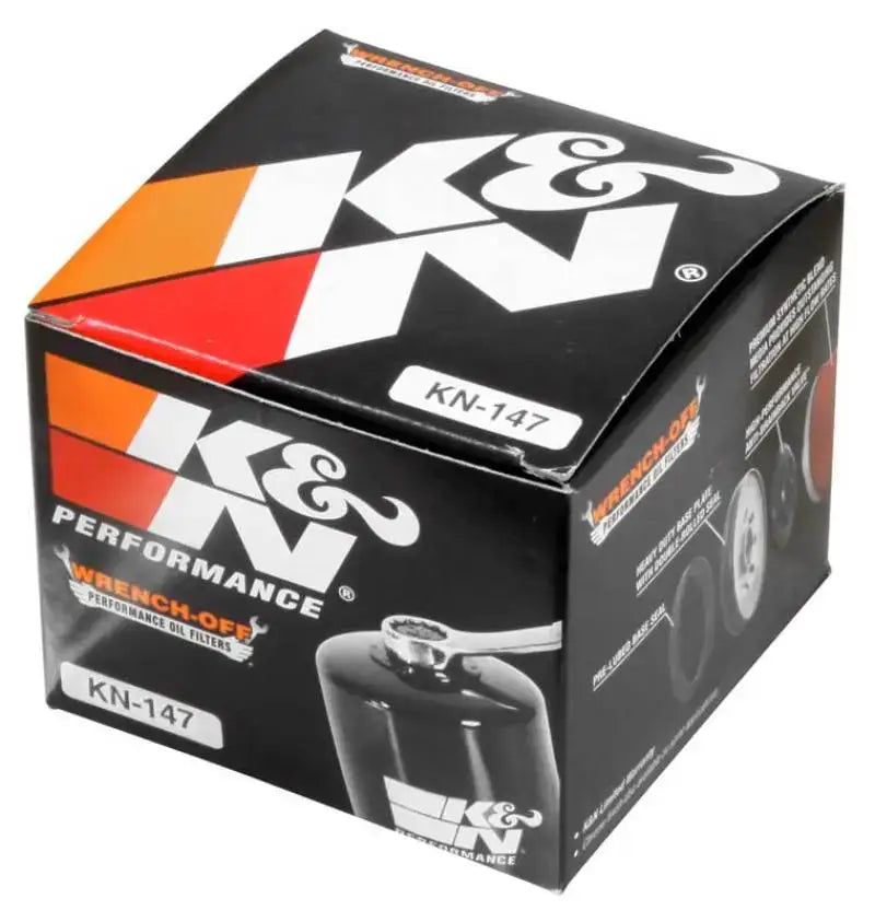 K&N oil filter in box for Yamaha, K&N Kymco 2.813in OD x 2.469in H
