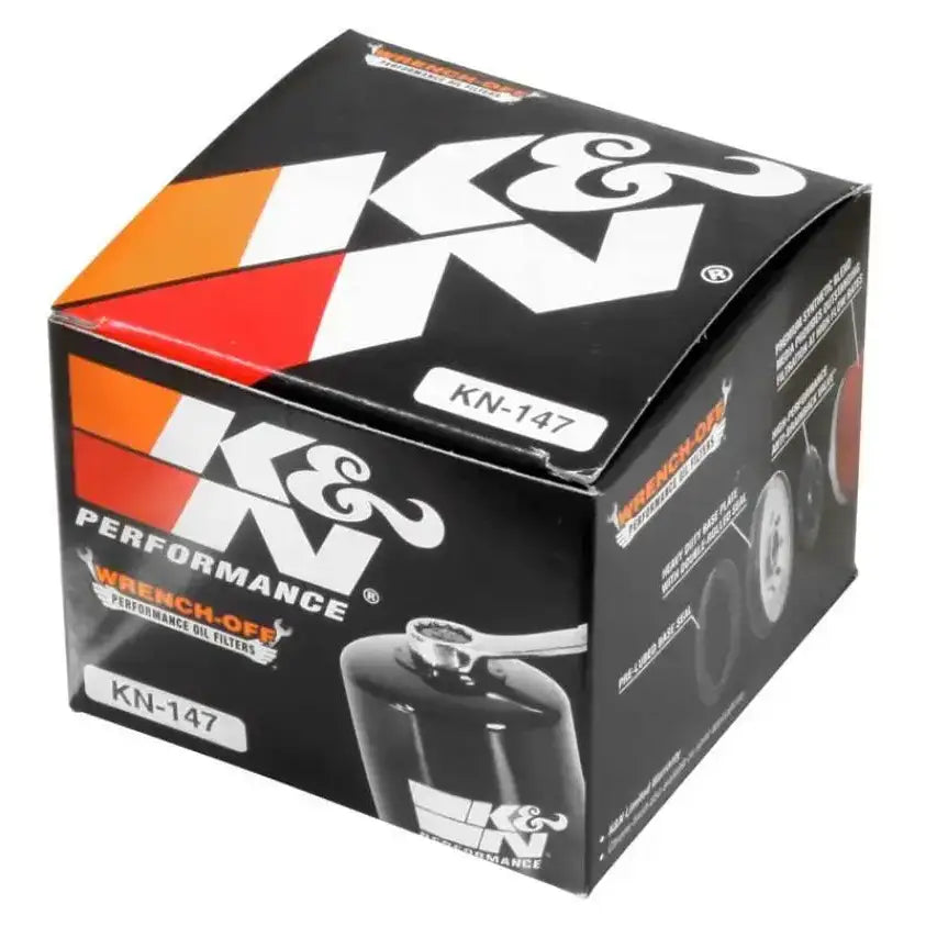 K&N oil filter in box for Yamaha, K&N Kymco 2.813in OD x 2.469in H