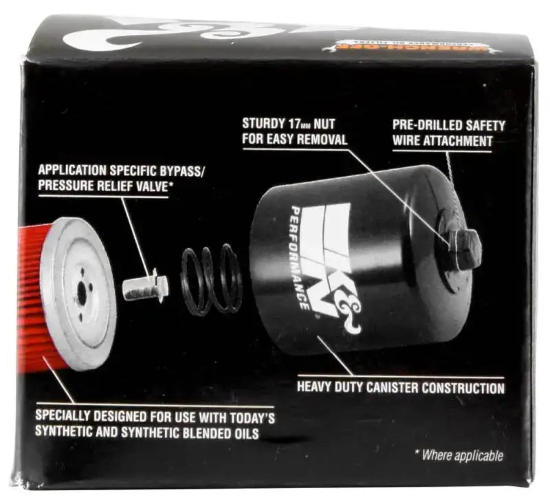 Oil filter box for K&N Yamaha Kymco 2.813in OD x 2.469in H oil filter