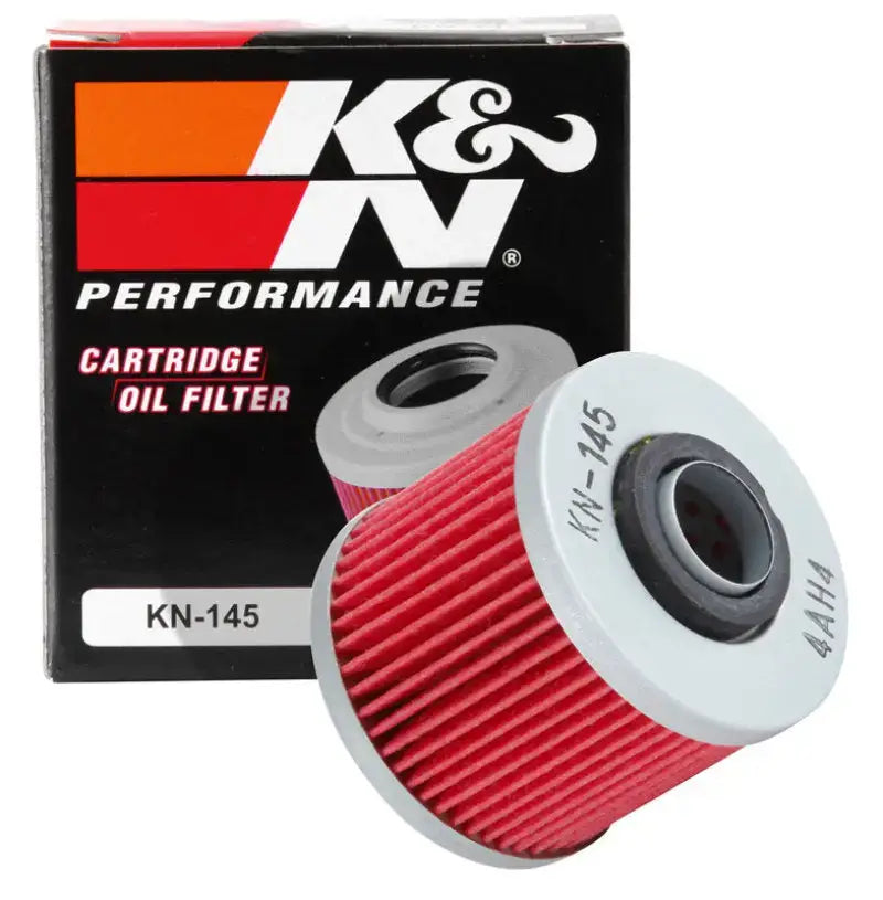 Red K&N oil filter for Yamaha MUZ MZ Sachs Aprilia Derbi with optimal oil flow