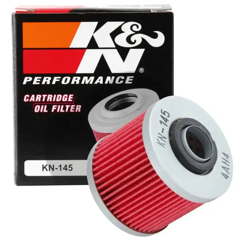 Red K&N oil filter for Yamaha MUZ MZ Sachs Aprilia Derbi with optimal oil flow
