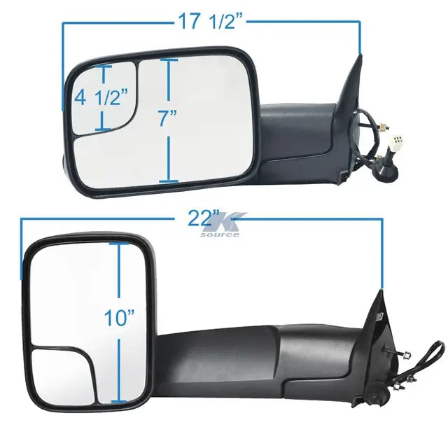 K-Source Sleek Style Exterior Towing Mirror 60180C - Mirror OE