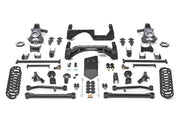 K1018 Fabtech Lift Kit Suspension components arranged on a white background, designed for superior performance, increased ground clearance, and durability.