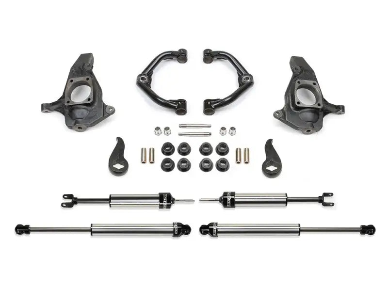 K1065DL Fabtech Leveling Kit Suspension components for enhanced vehicle stance, durability, and off-road capability.