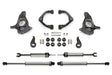 K1065DL Fabtech Leveling Kit Suspension components on white background, showcasing high-quality construction for enhanced performance and off-road capability.