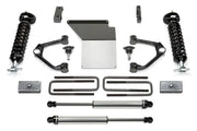 K1070DL Fabtech Lift Kit Suspension components, enhancing off-road capabilities and providing significant lift for improved ground clearance and vehicle performance.