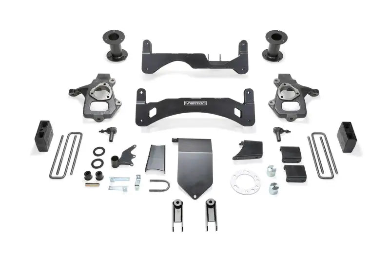 K1100 Fabtech Lift Kit Suspension components displaying durable construction and compatibility for enhanced vehicle performance and aesthetics.