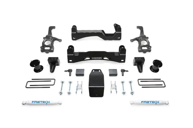 Fabtech K2194 2015 F150 4X4 6' Basic suspension lift kit components for enhanced off-road performance, durability, and easy installation.
