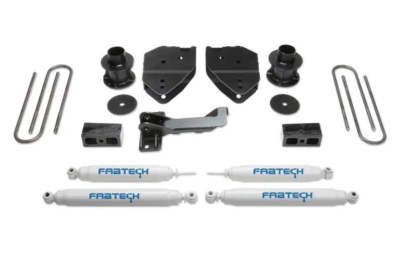 Fabtech K2213 Lift Kit Suspension components arranged on a white background.